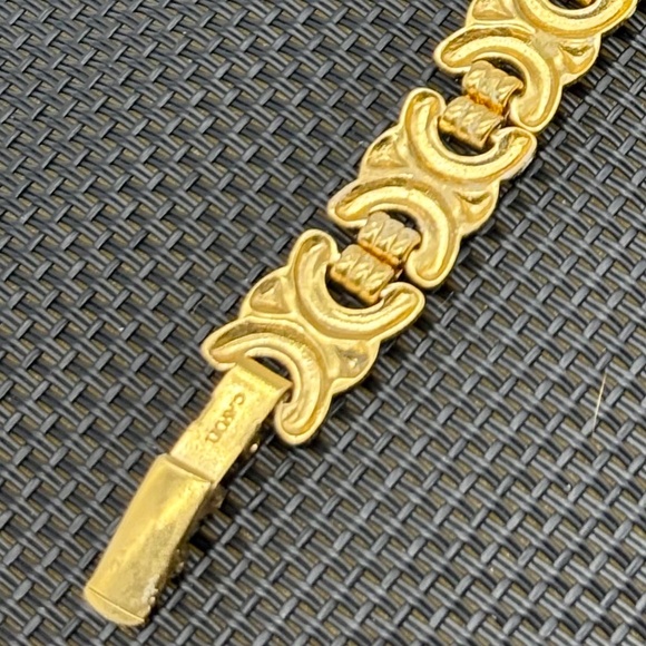 Vintage Avon Gold Tone Fluted Link Bracelet, Late 1980s, Chic, Signed, 7 " Long- - Picture 4 of 8